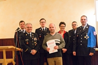 Ehrung für 25-jährige Mitgliedschaft - davon viele Jahre als aktiver Feuerwehrmann: Christian Götz.