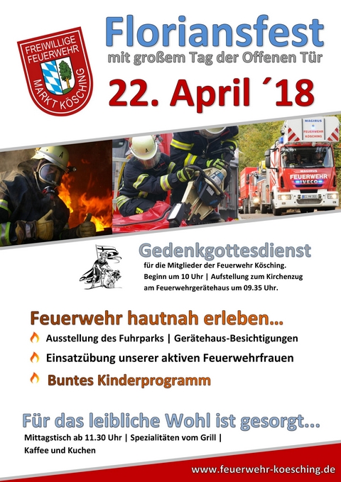 Für ihr Floriansfest am 22. April haben die Feuerwehrler ein abwechslungsreiches Programm auf die Beine gestellt